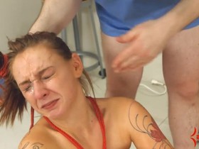 Submissive Carmen Capri gets face fucked, slapped and humiliated